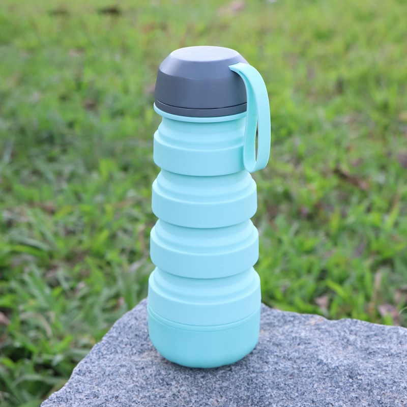 Креативна силиконова чаша за вода сгъваема храна сгъваеми спортове личности бутилка за вода работи фитнес преносима спортна чаша за вода